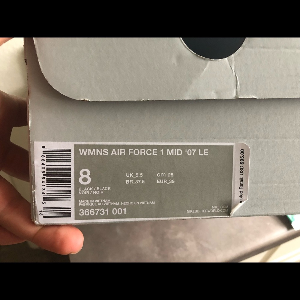 Women’s Nike Air Force Black 8.5-8
